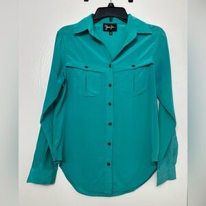 Yumi Kim Turquoise Button-Down Shirt Size XS